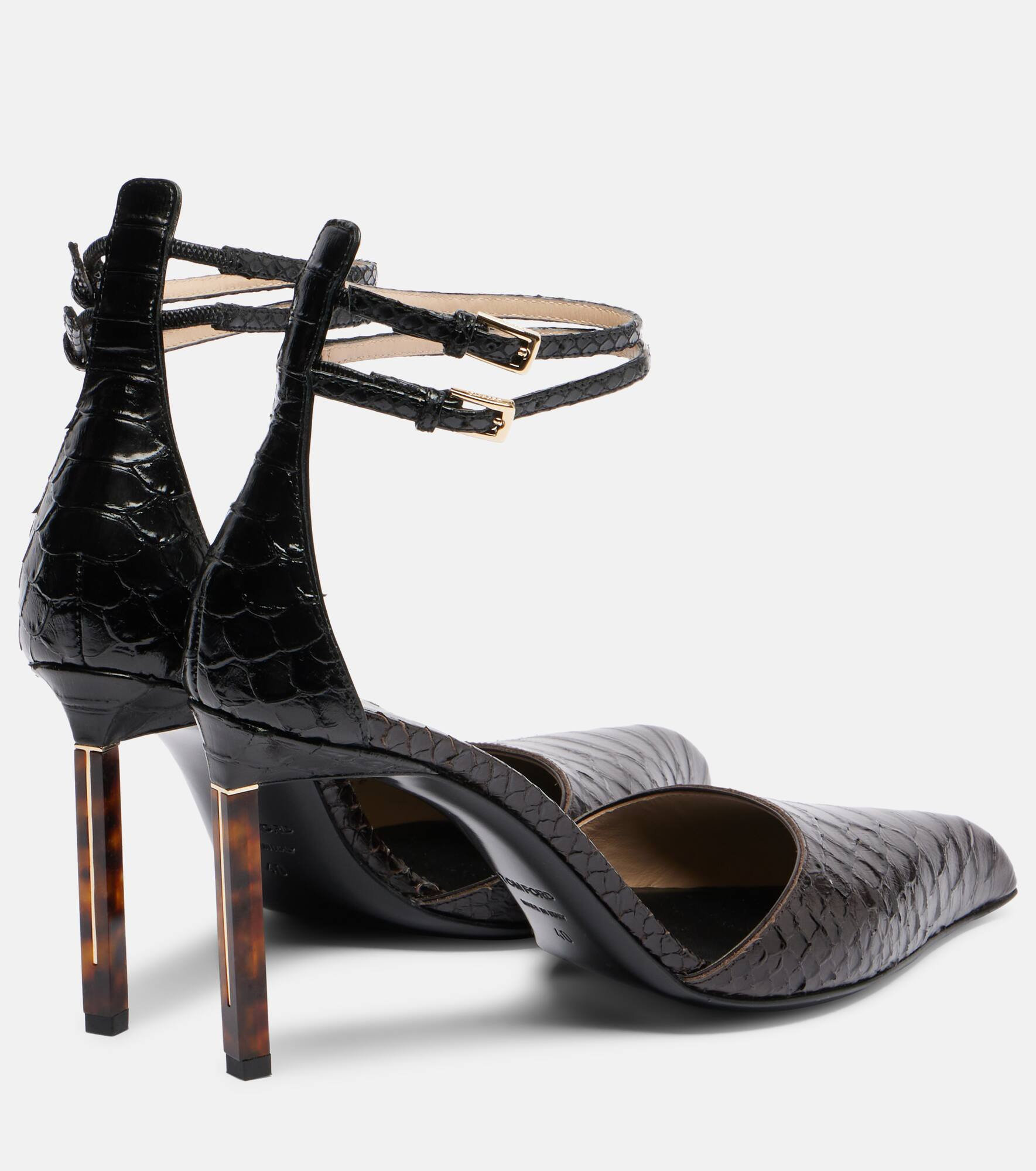 90 snake-effect leather pumps - 2