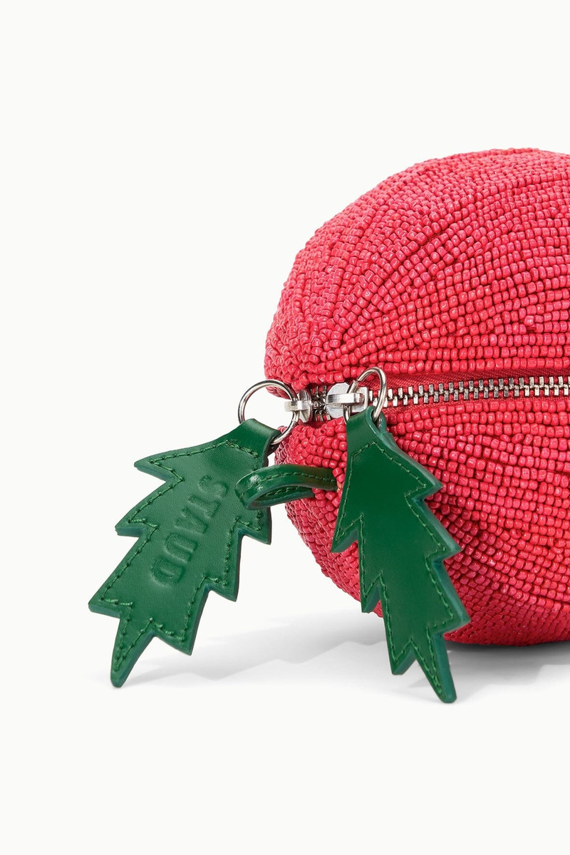 STAUD CAMPARI BEADED BAG TOMATO 5
