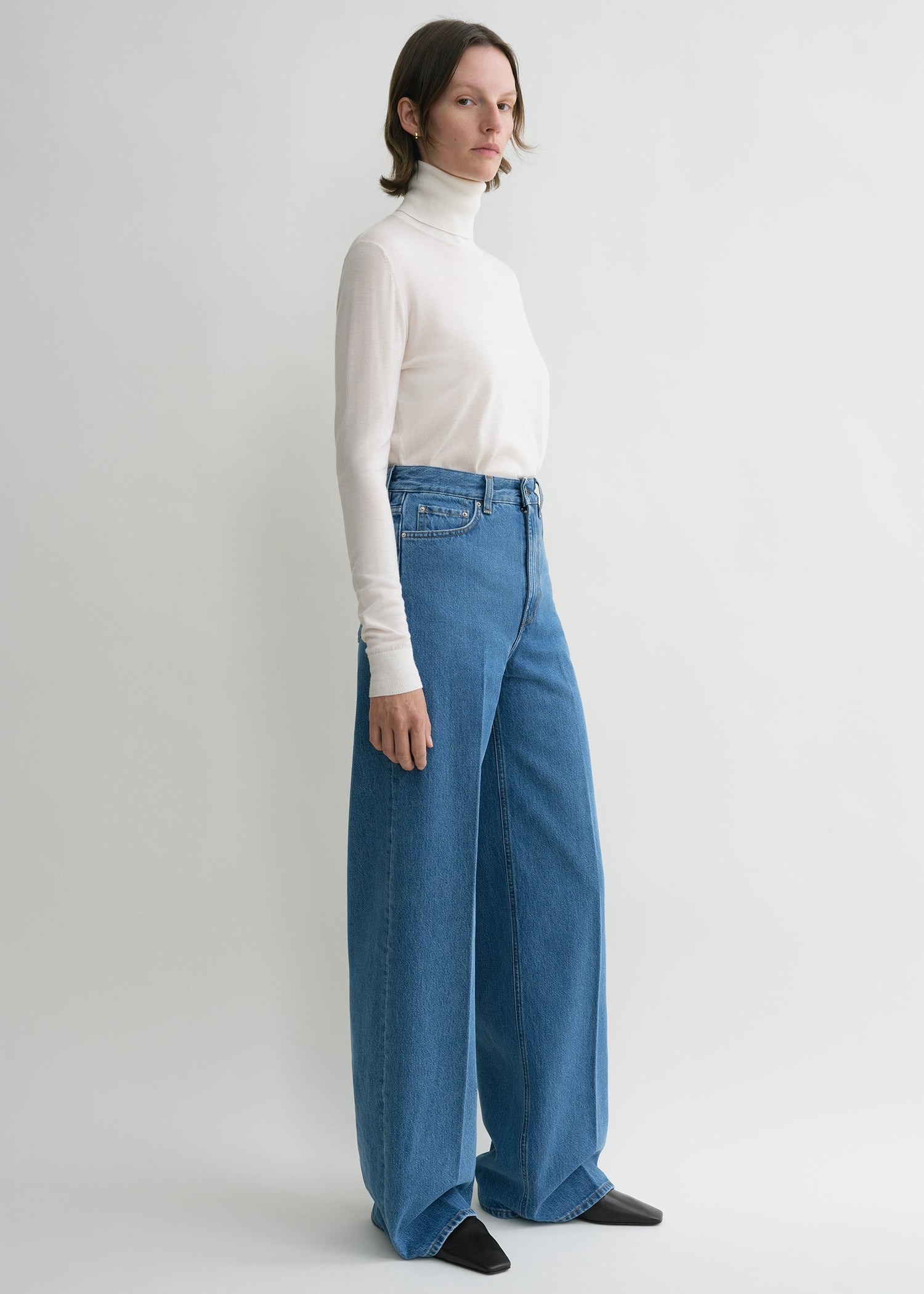 Wide leg denim vibrant blue - 3