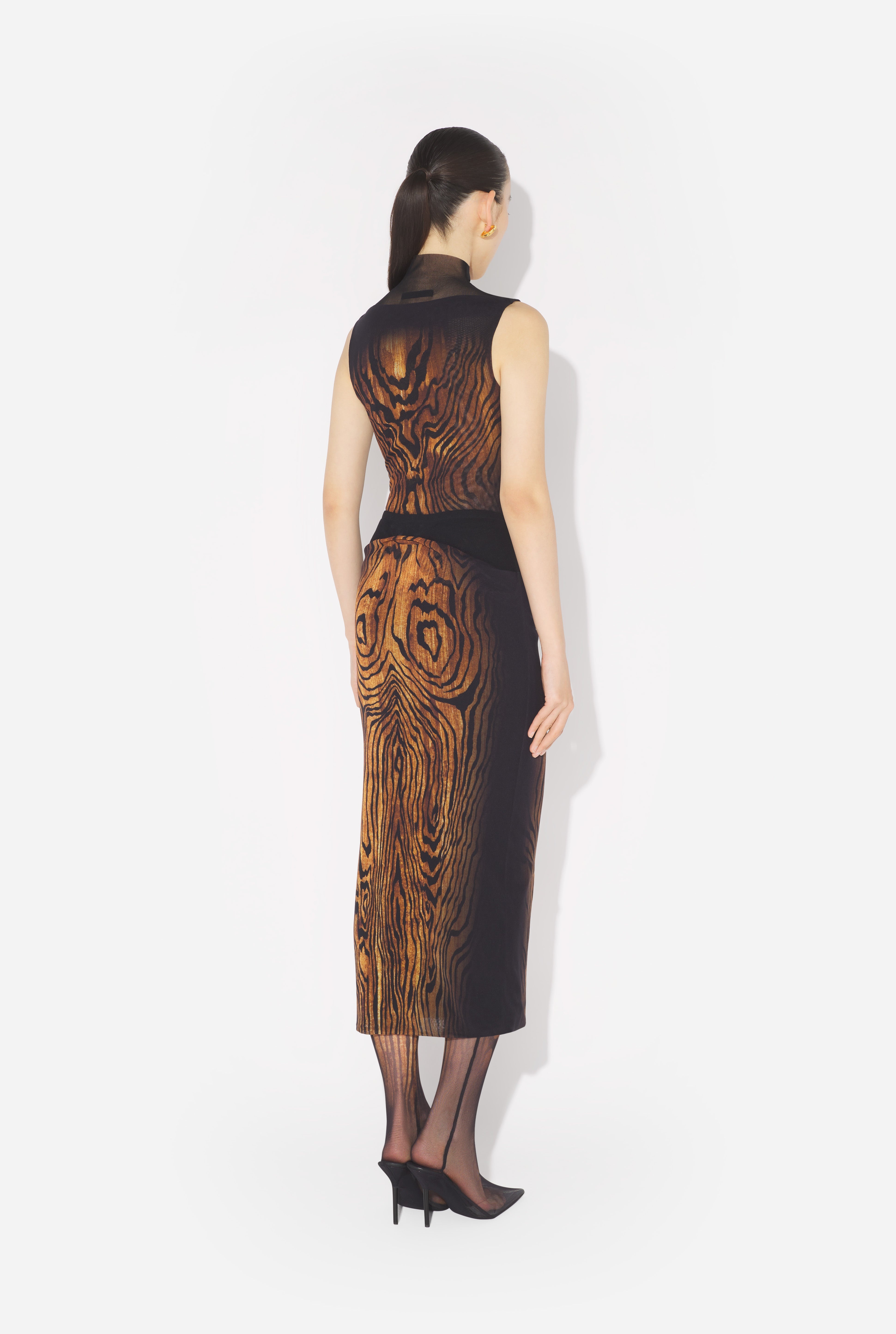 THE LONG DRAPED WOOD SKIRT - 2