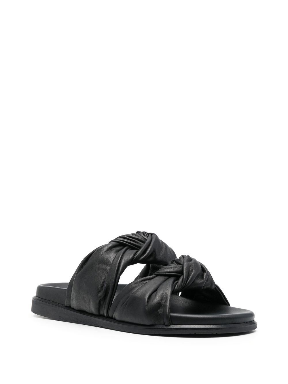 calf leather flip flops - 2