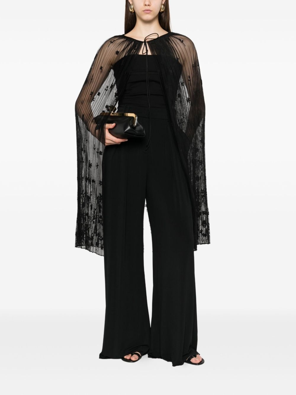 floral tulle cape - 2