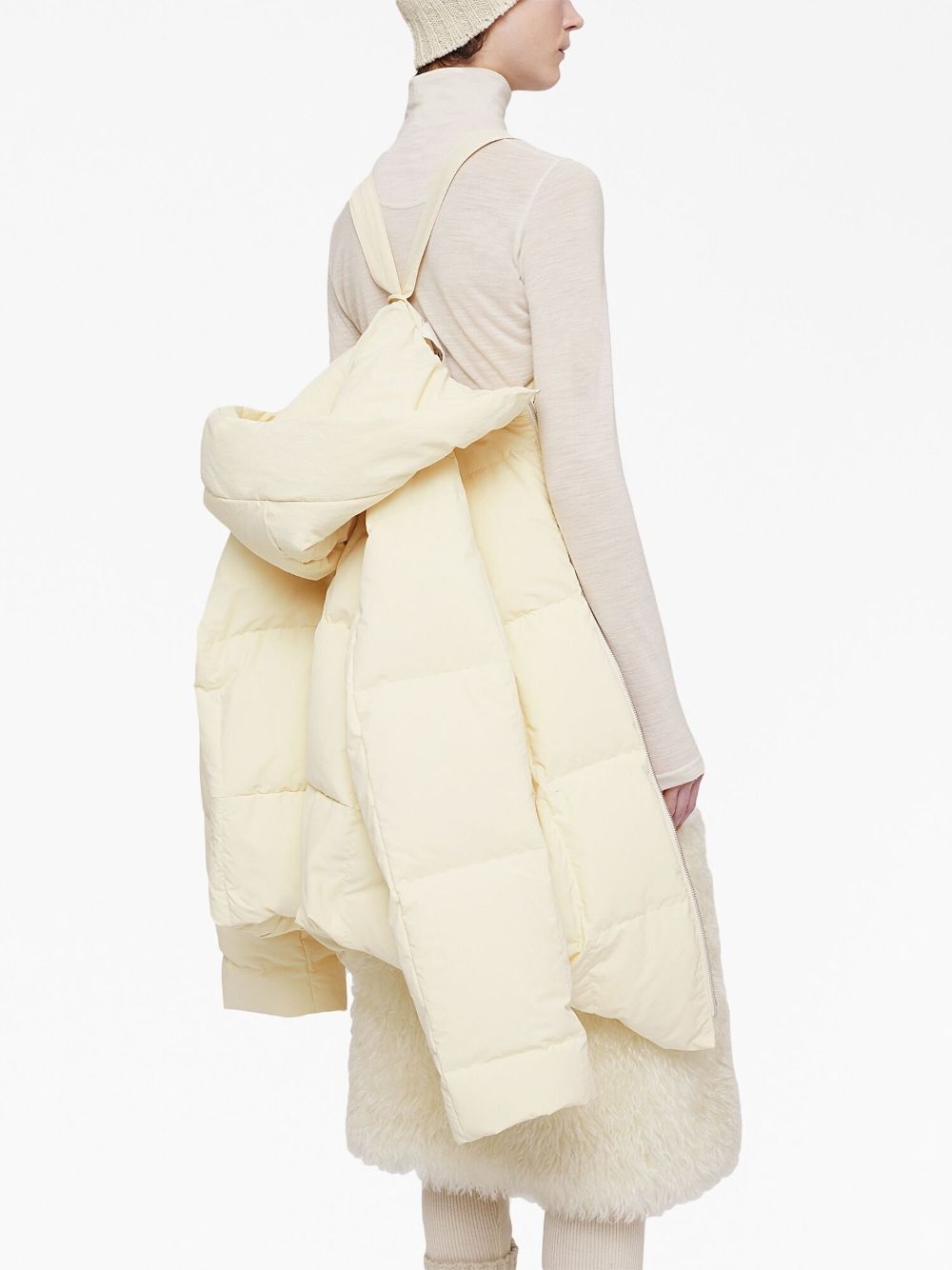 hooded quilted down jacket - 5
