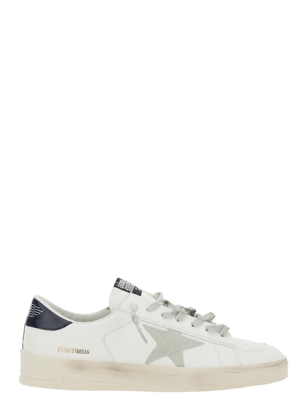 Golden Goose Men White Sneakers With Star Detail In Leather Man - 1