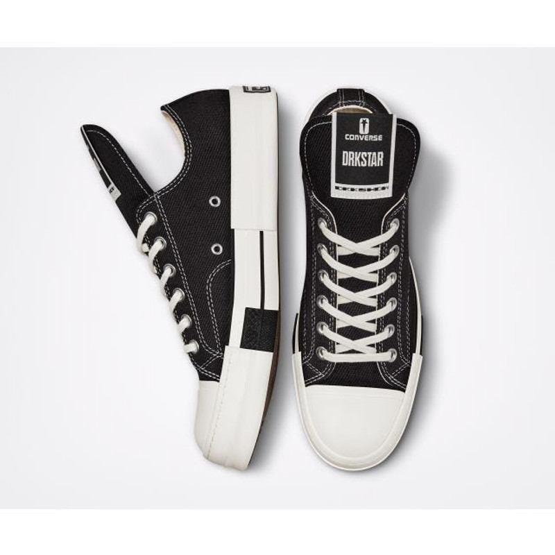 Rick Owens DRKSHDW DRKSHDW x Converse black DRKSTAR sneakers outlook
