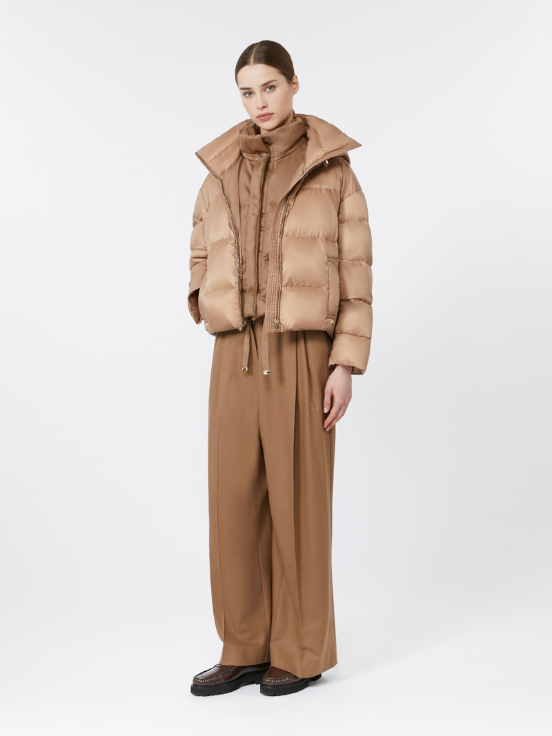 Max Mara DIONISO Padded gilet in camel and water-repellent taffeta outlook
