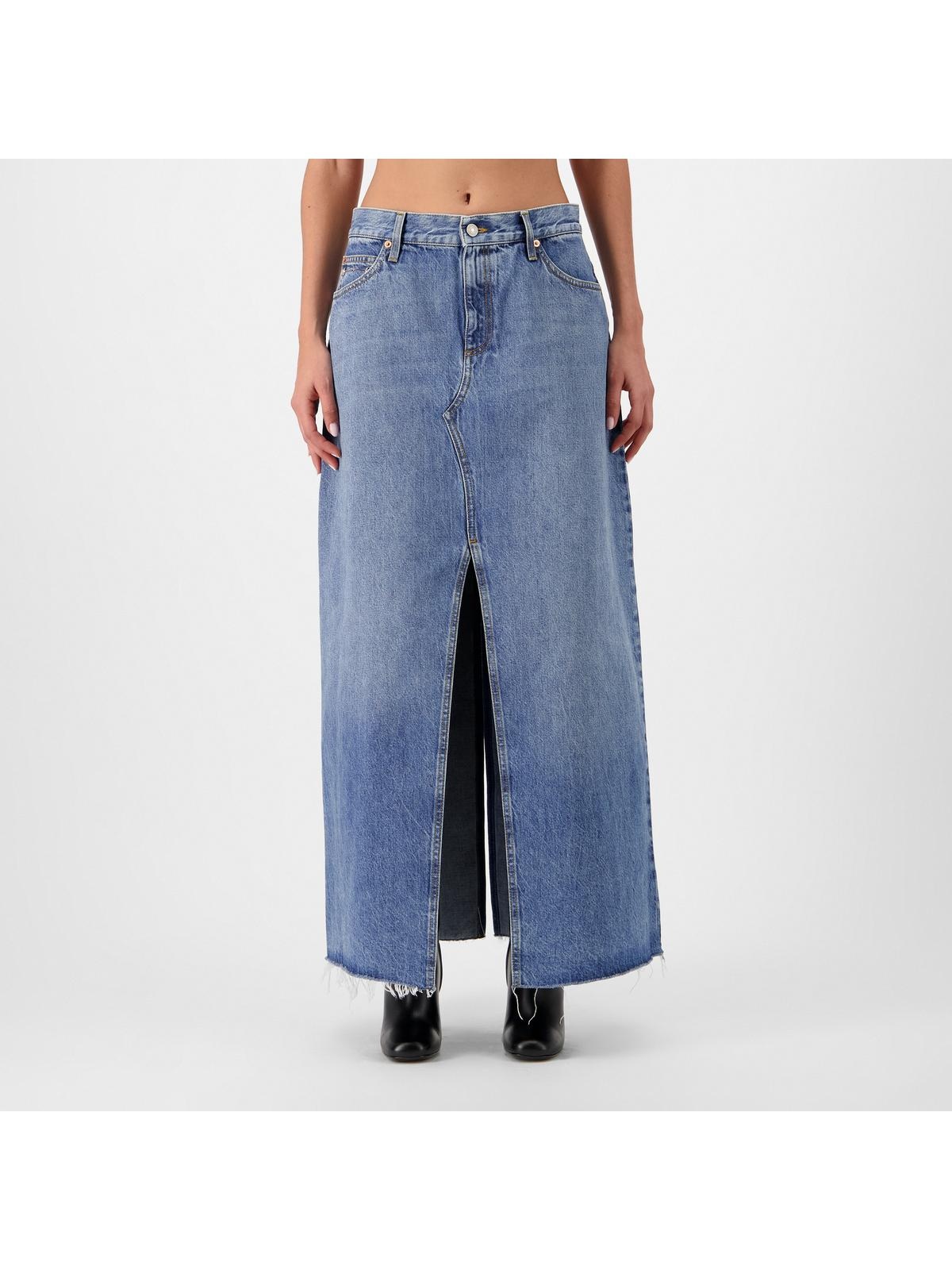 スカート GUCCI Denim Midi Skirt Gucci Denim Midi Skirt | Blue | FARFETCH