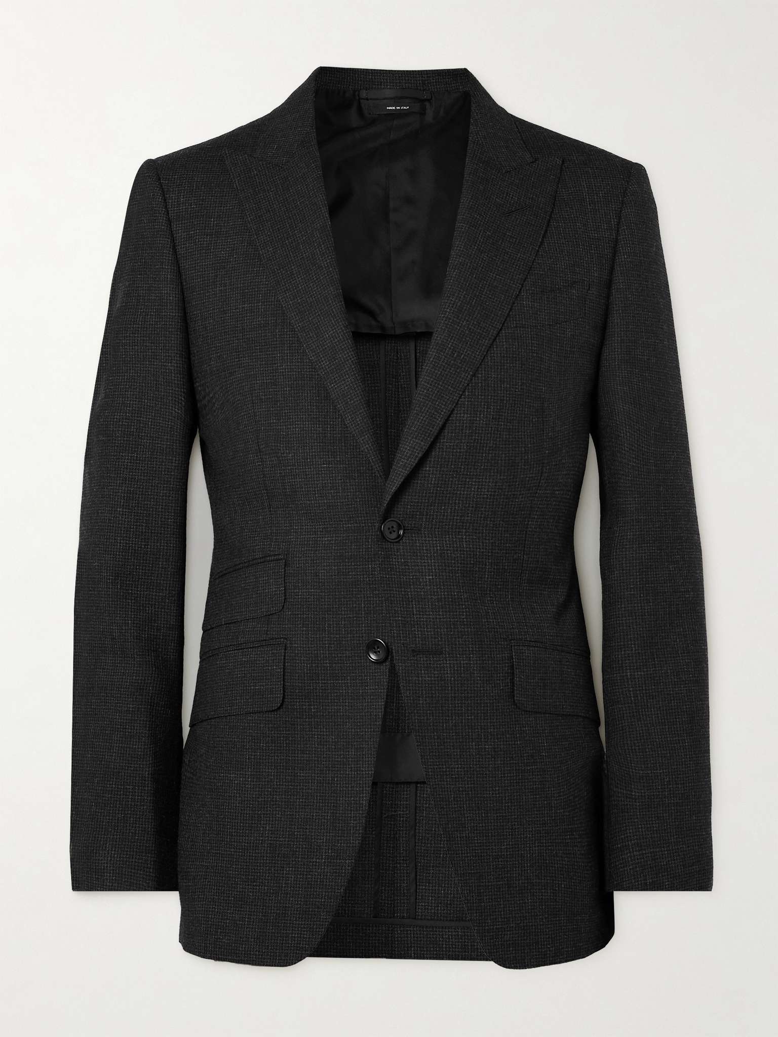 O'Connor Slim-Fit Checked Wool Suit Jacket - 1