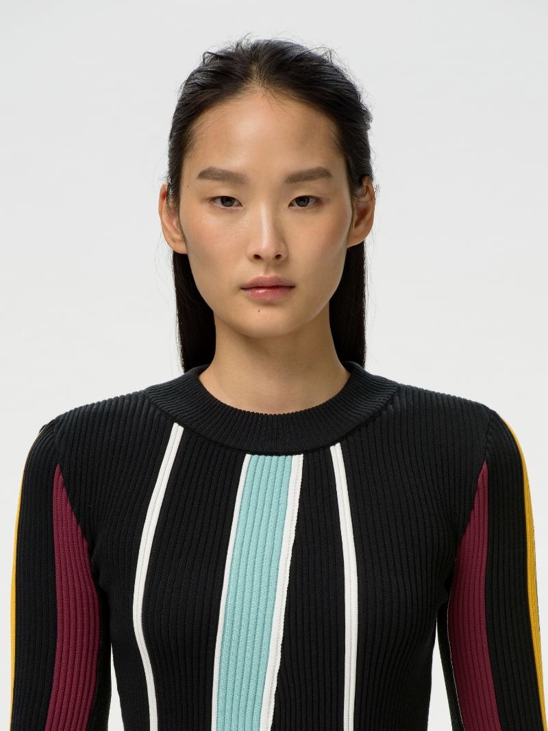 RIBBED COTTON KNIT CREWNECK - 6
