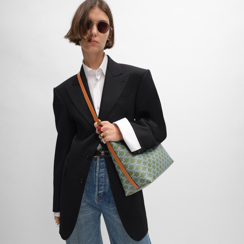 SOFT SHOPPER BAG IN TRIOMPHE CANVAS AND CALFSKIN 3