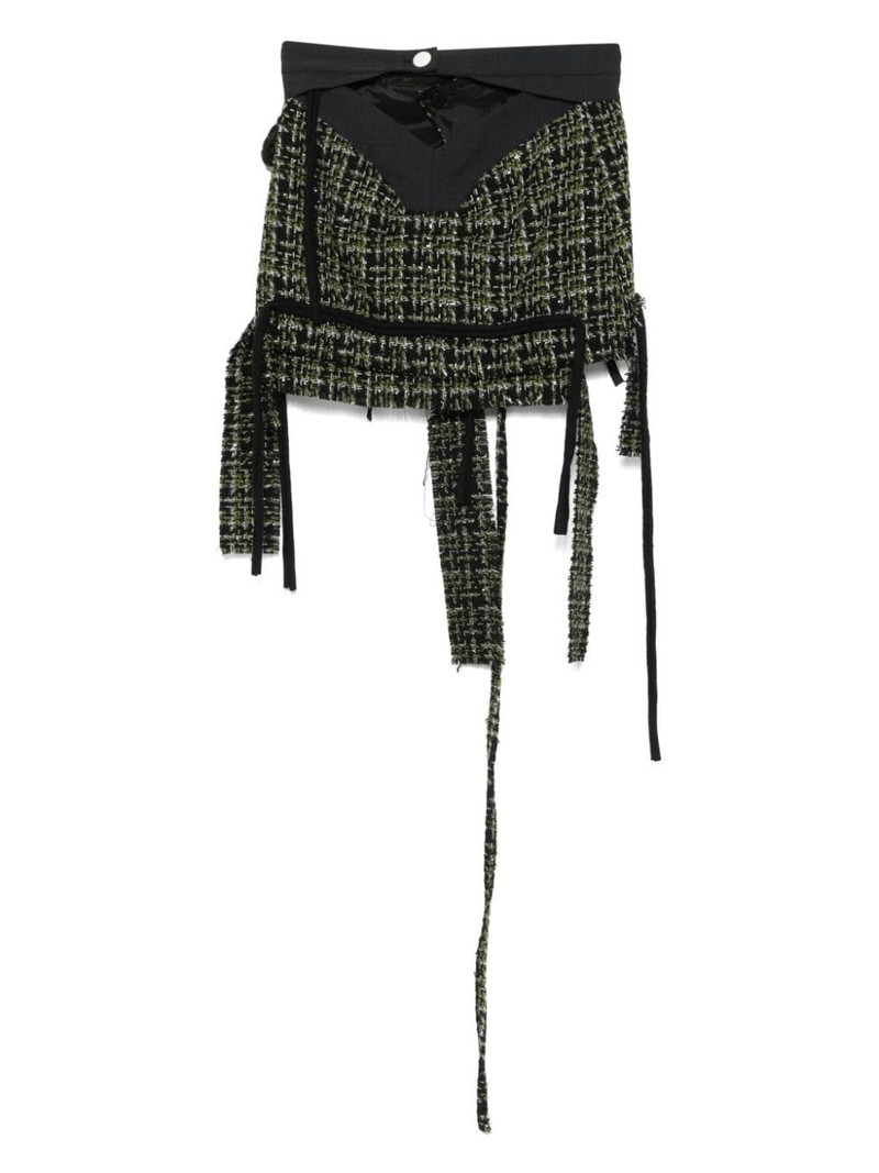 OTTOLINGER deconstructed tweed mini skirt outlook