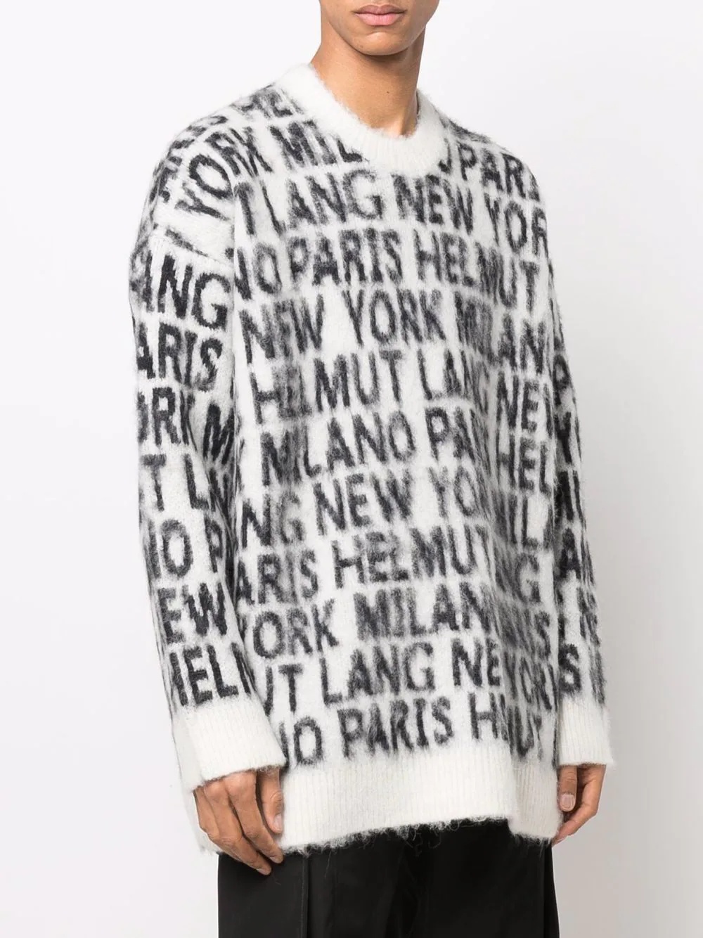 city slogan-knit alpaca-wool jumper - 3