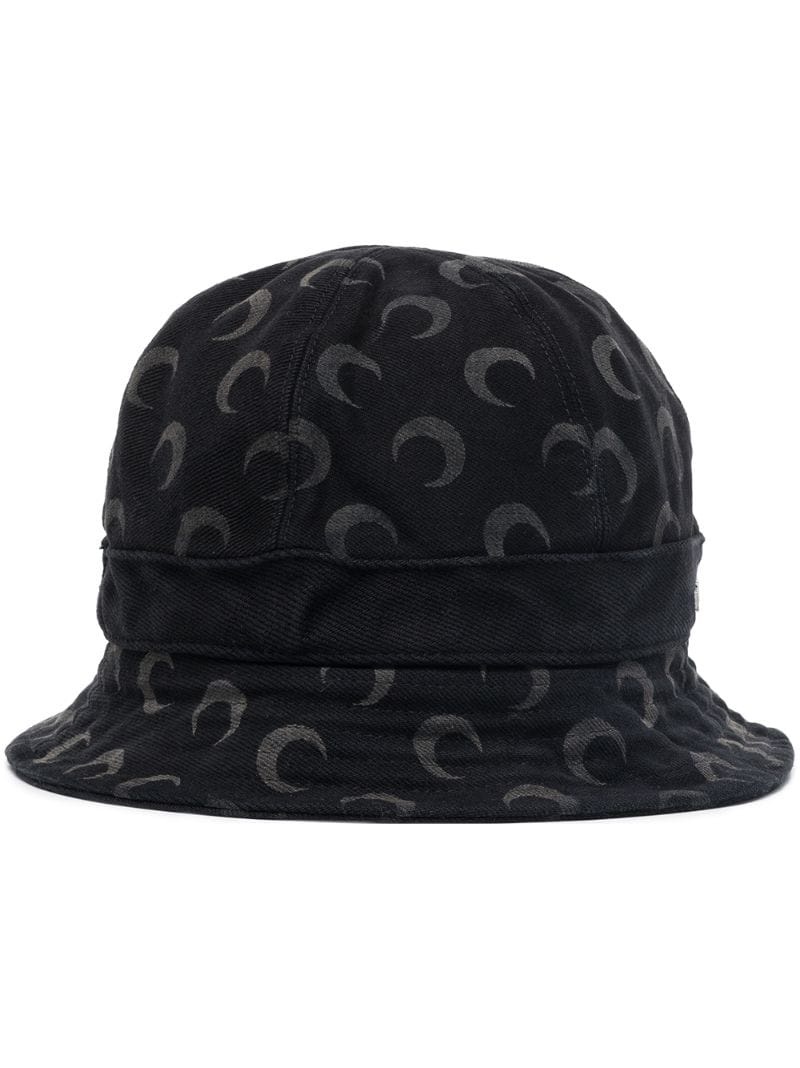 crescent-moon print bucket hat - 1