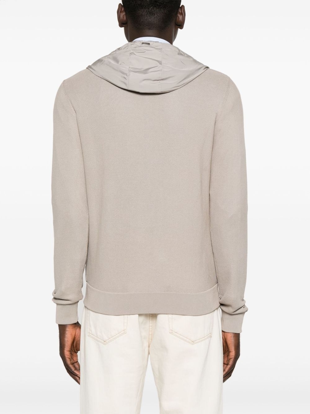 contrast-panel piquÃ© jacket - 4