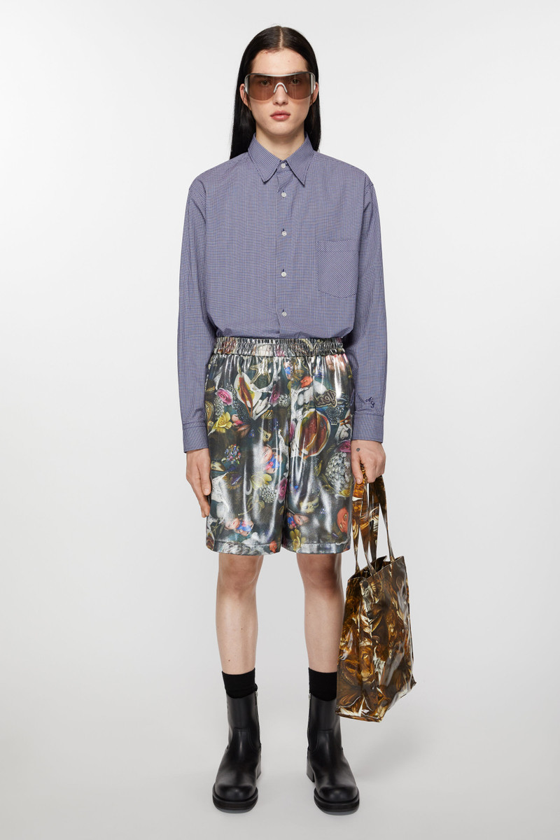 Acne Studios Printed shorts - Black Multicolor outlook