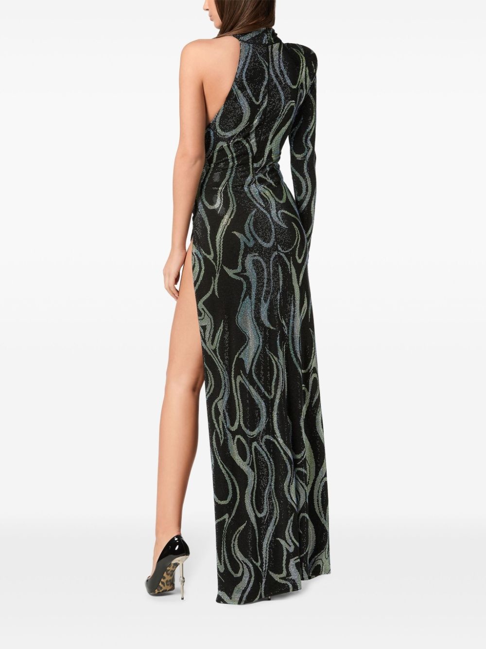 rhinestone-embellished jersey maxi dress - 4