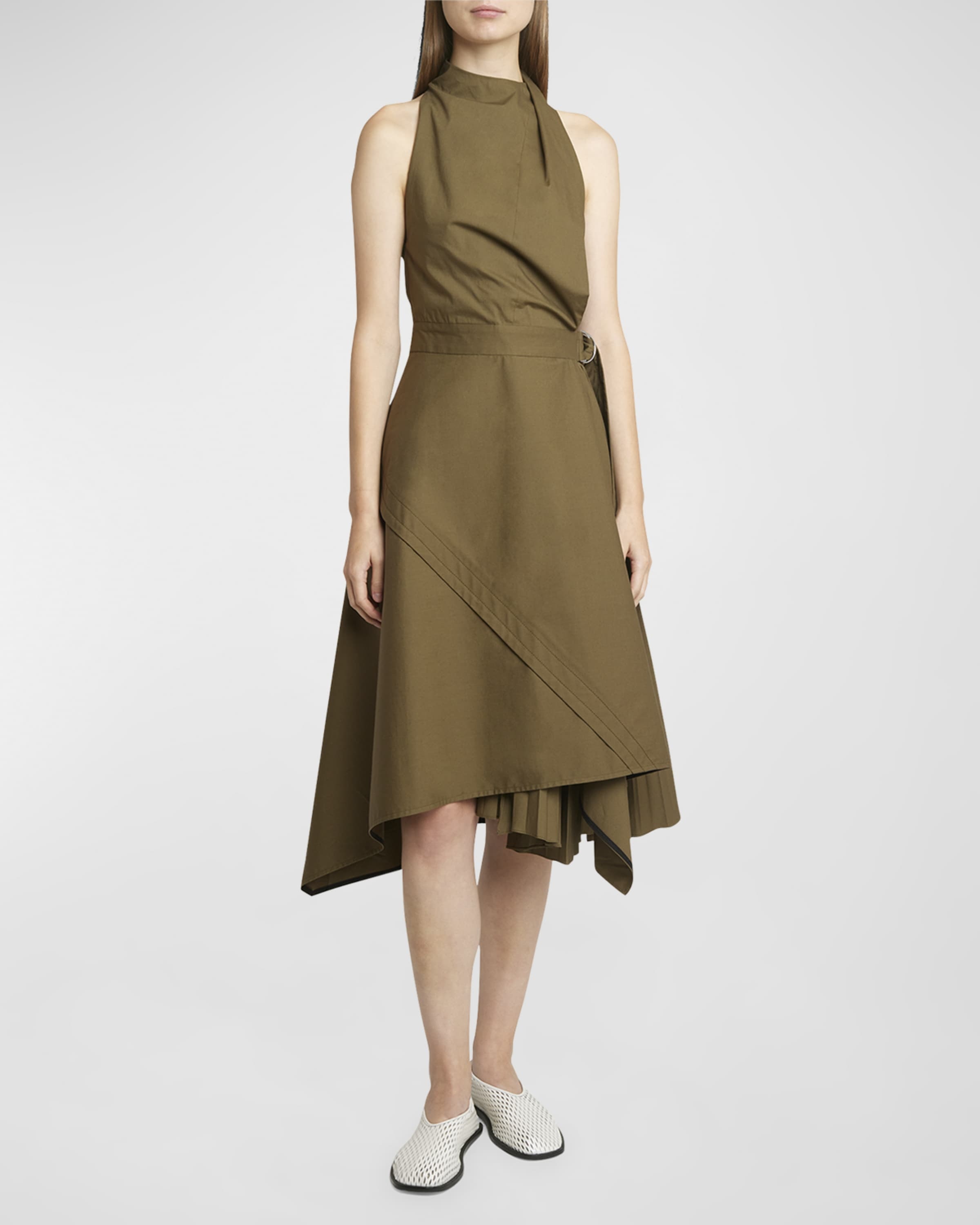 Yoko Compact Poplin Asymmetric Dress - 2