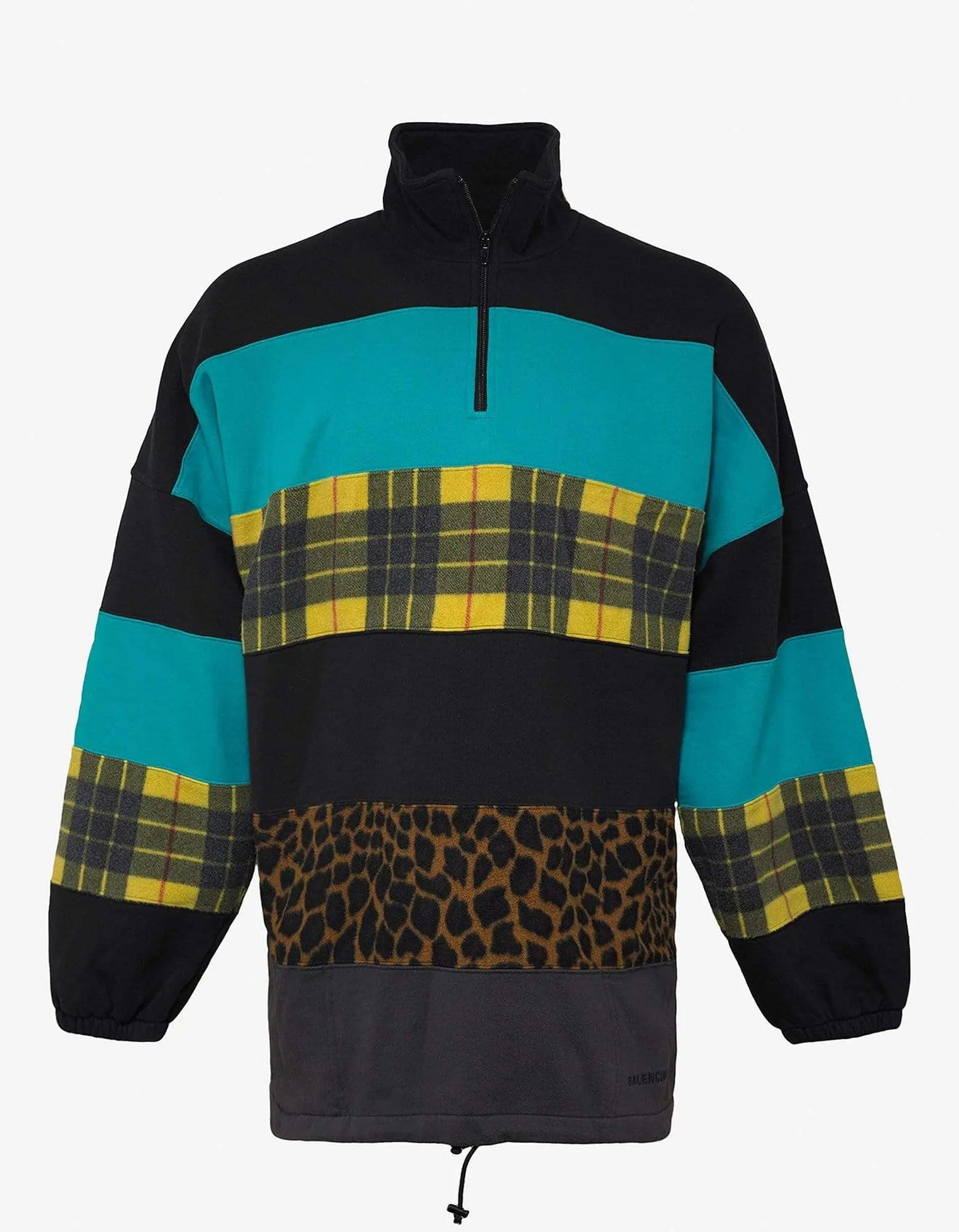 Balenciaga Multi-Panel Fleece & Felt Sweatshirt - 1