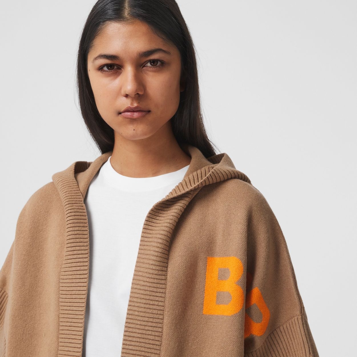Horseferry Cashmere Blend Jacquard Hooded Cape - 3