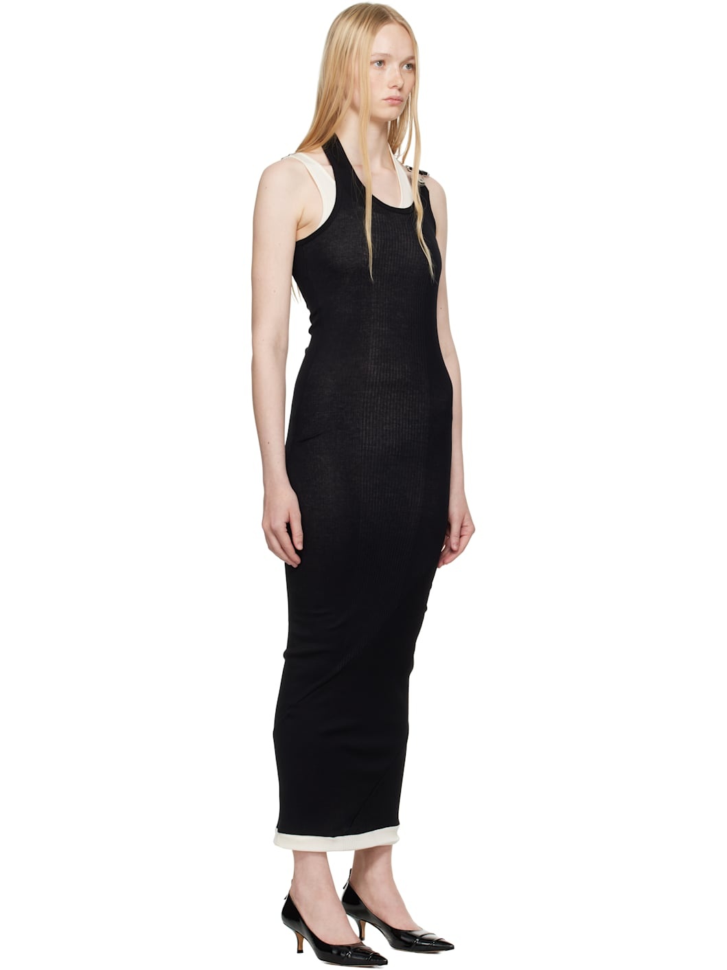 Black 'The Draped Double' Maxi Dress - 2