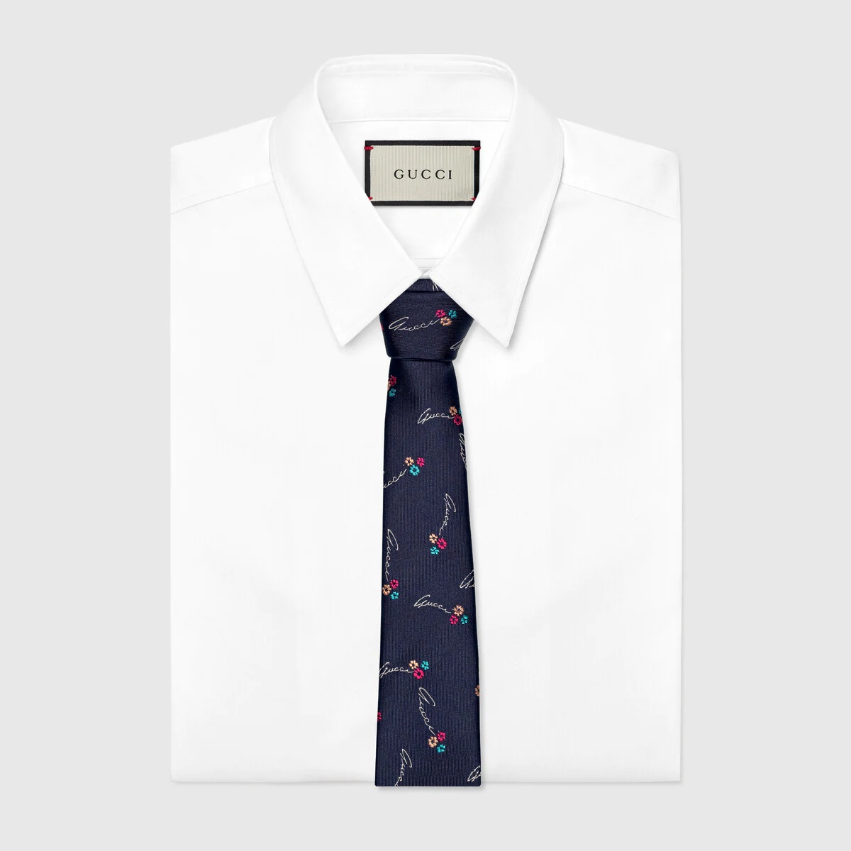 Gucci flowers silk tie - 2