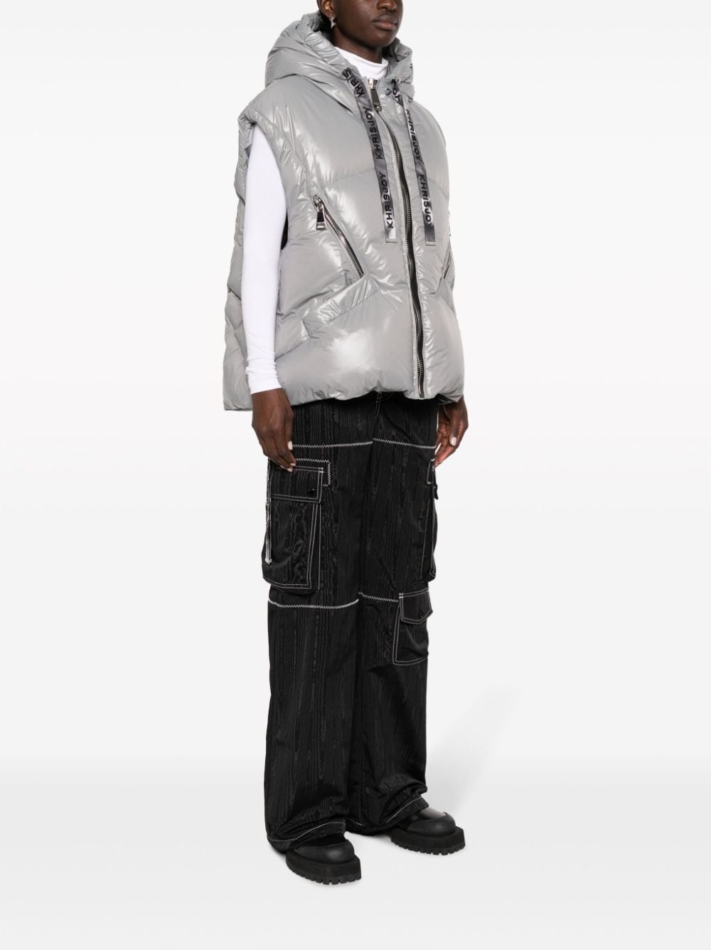 hooded padded gilet - 3