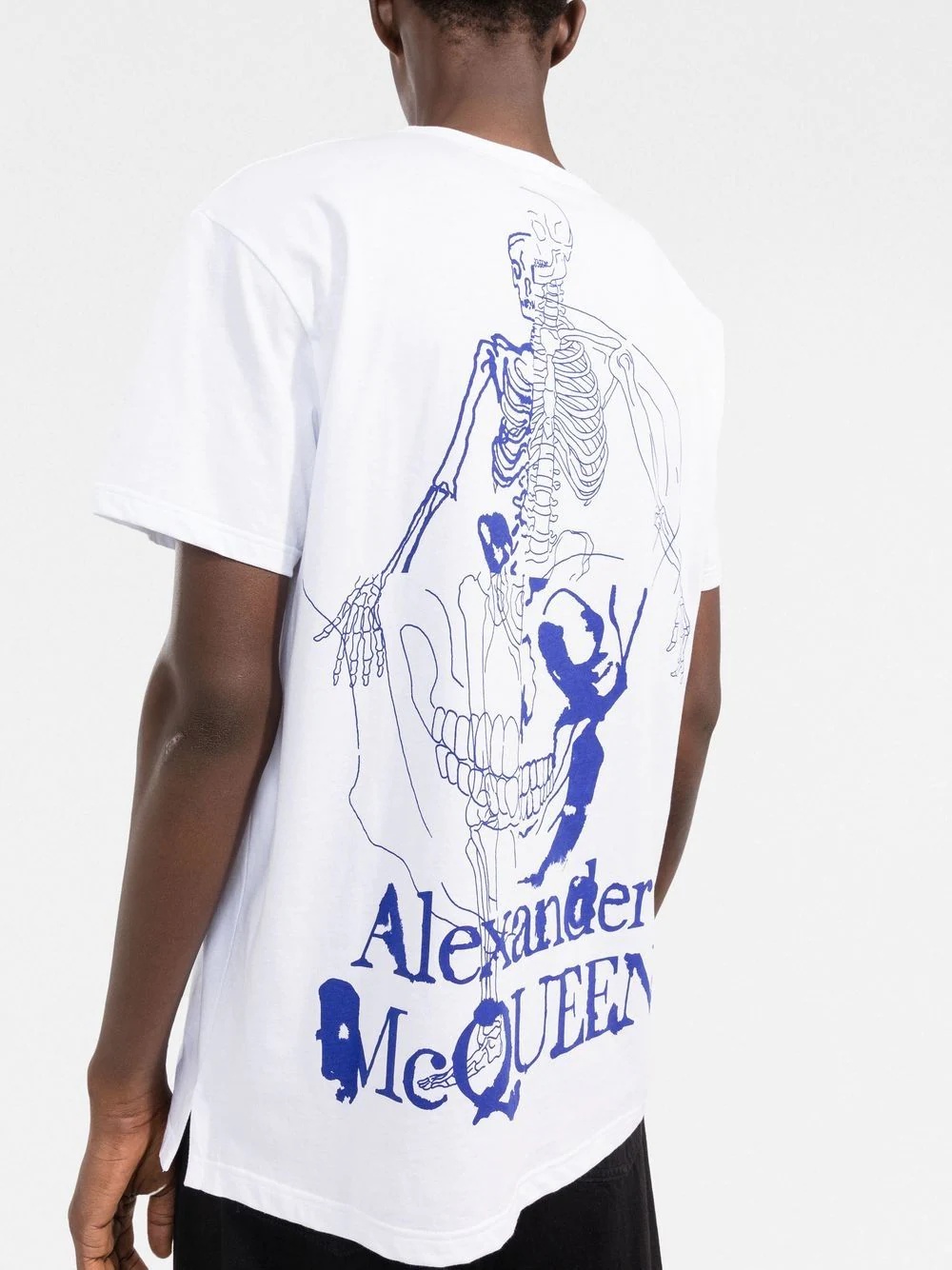 skeleton print cotton T-shirt - 3