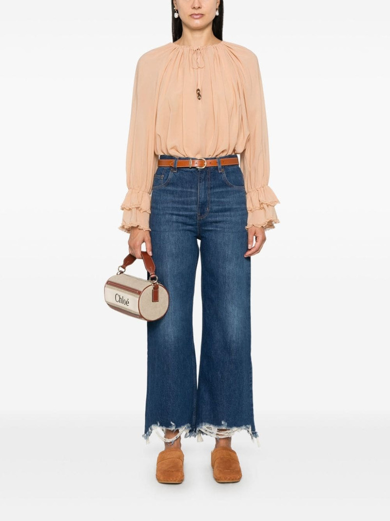 Chloé gathered-detail silk blouse outlook
