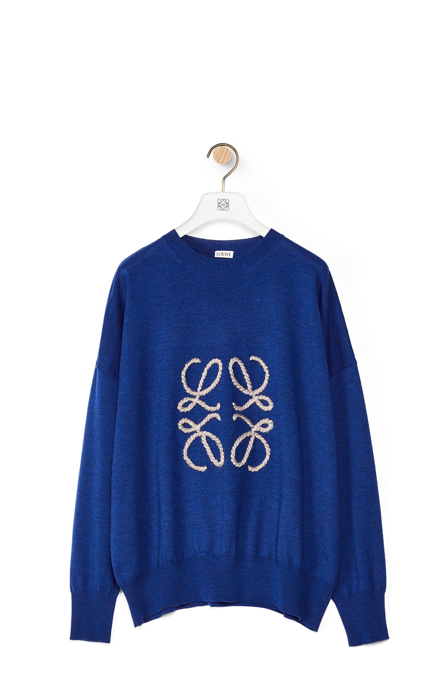 Anagram embroidered sweater in wool - 1