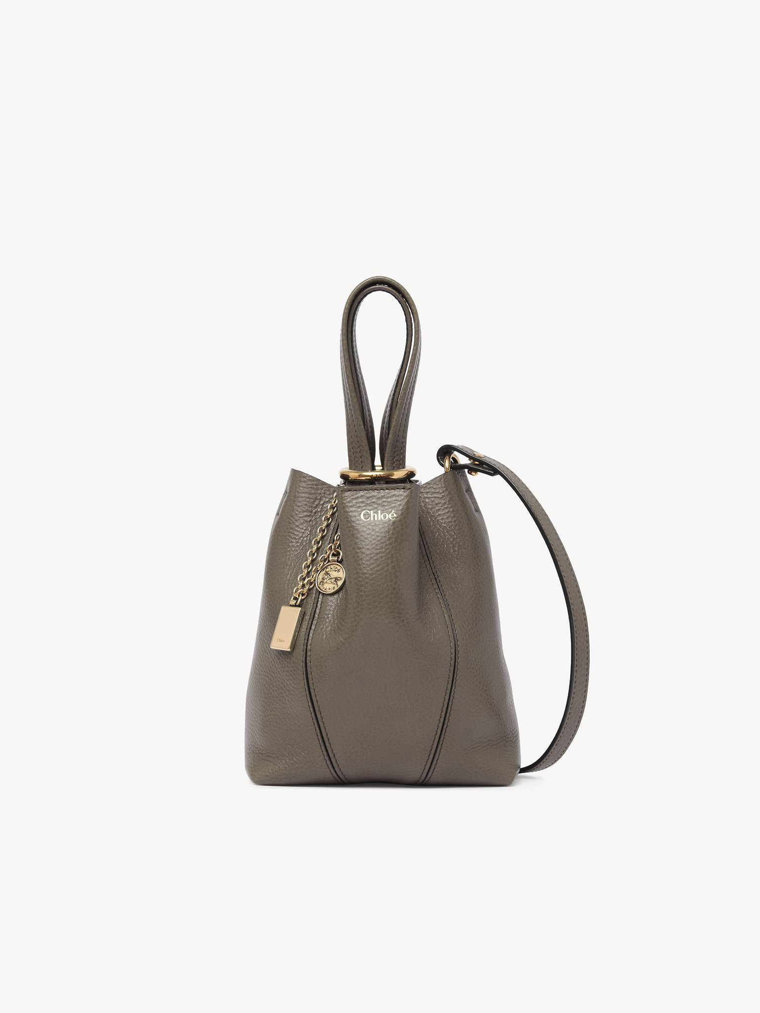 SMALL CHLOÉ SPIN TOTE BAG IN GRAINED LEATHER - 2