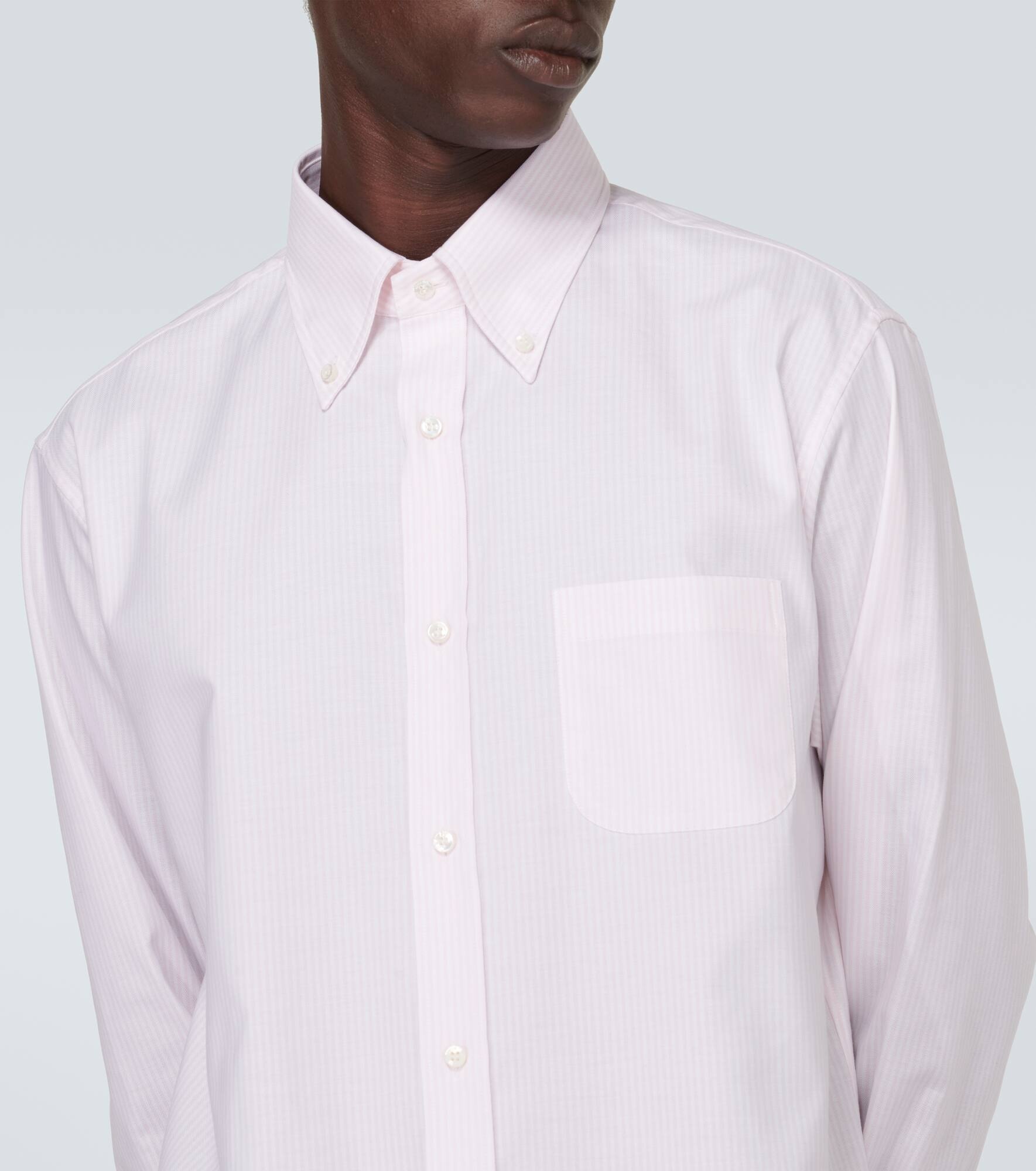 Agui striped cotton Oxford shirt - 5