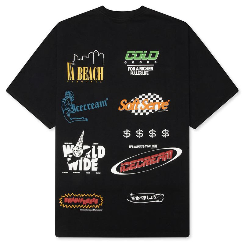 ICECREAM RICH S/S KNIT TEE - BLACK outlook