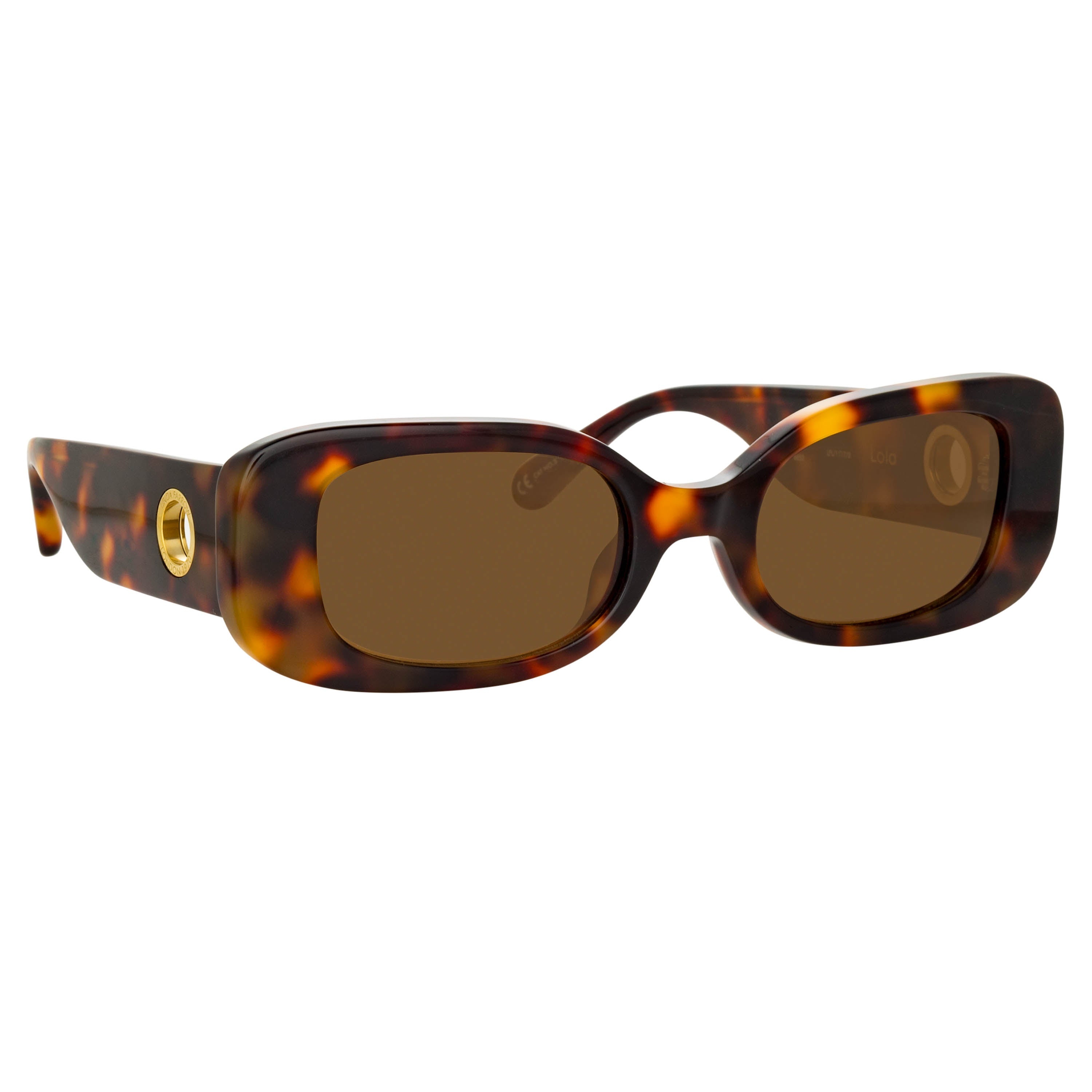 LOLA RECTANGULAR SUNGLASSES IN TORTOISESHELL - 3