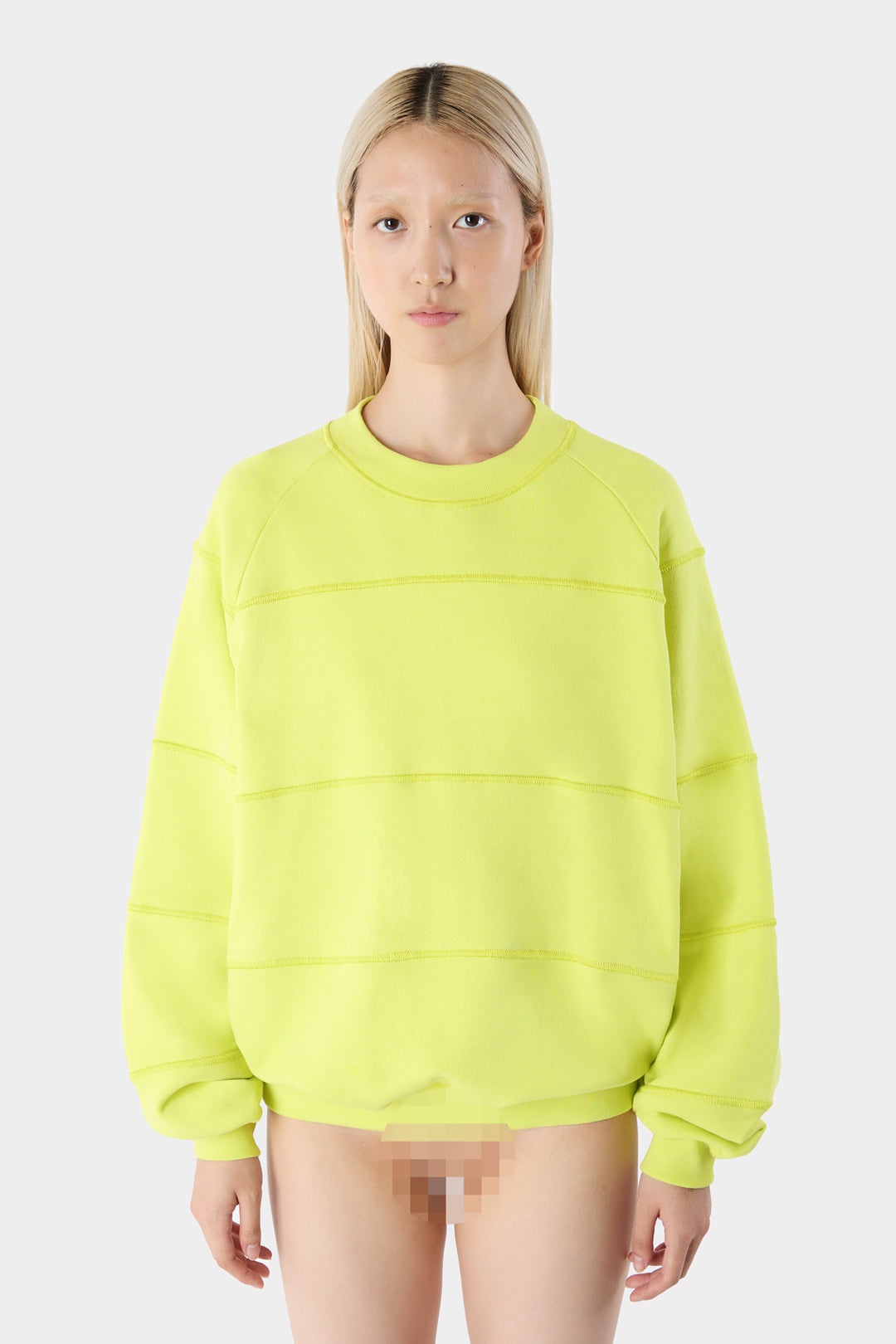 PANEL SWEATSHIRT / limeade - 3