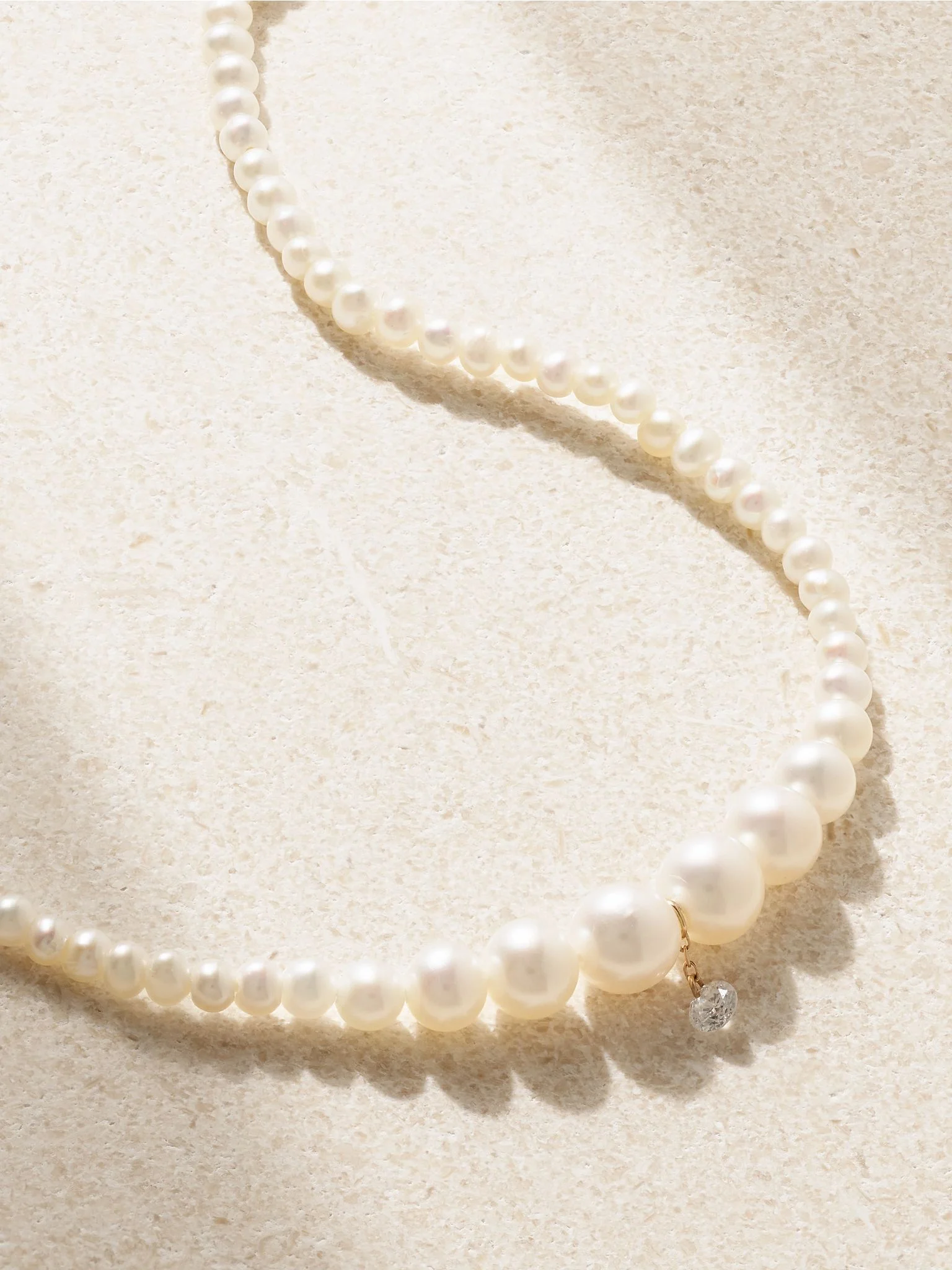 18-karat gold, pearl and diamond necklace Gold - 1