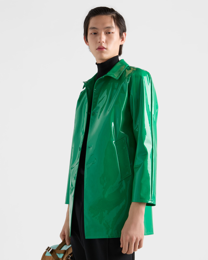 Shiny nappa leather caban jacket 3