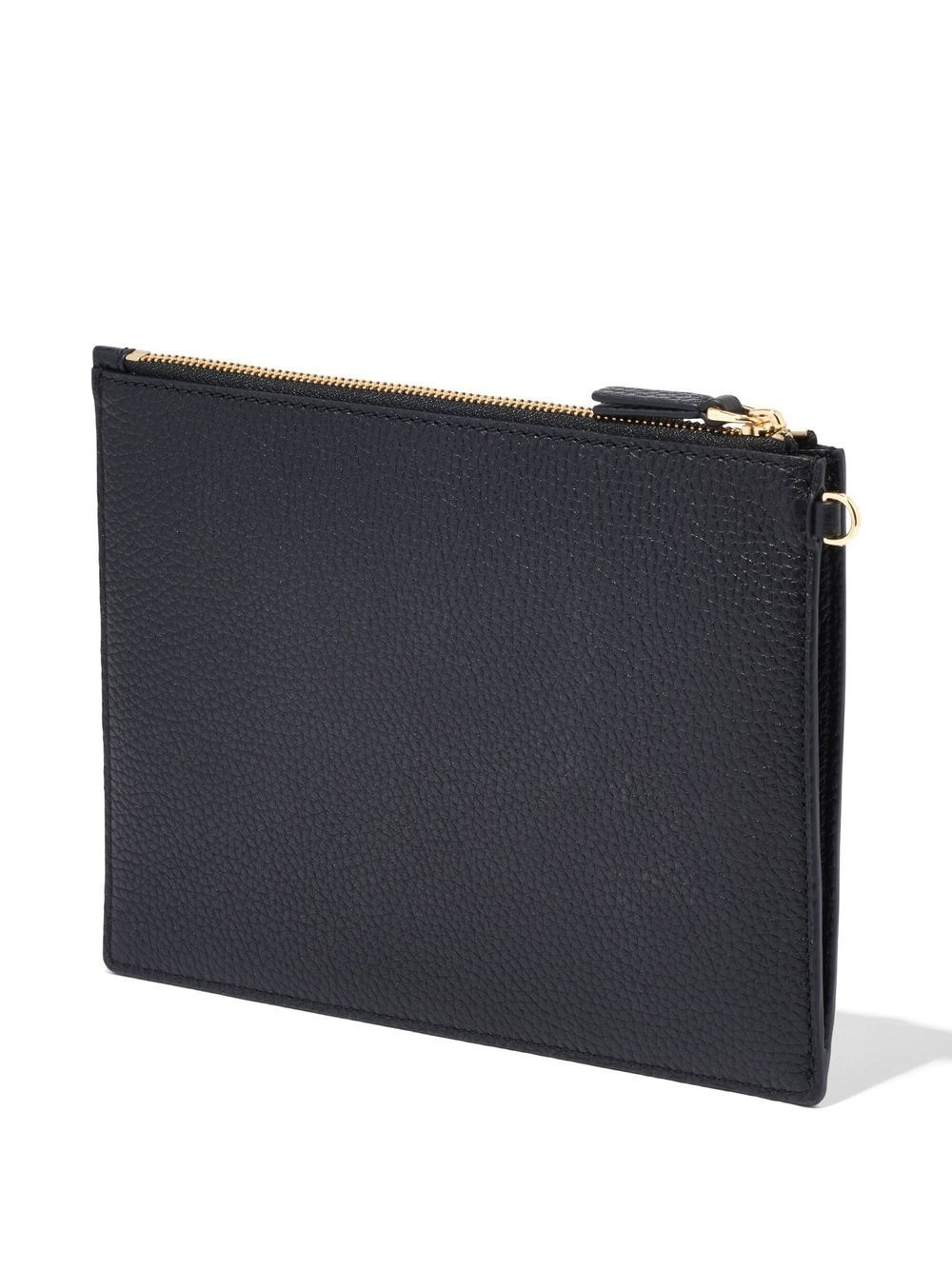 leather embossed-logo wristlet wallet - 2