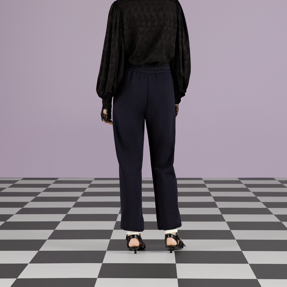 Cotton jersey track bottoms - 5