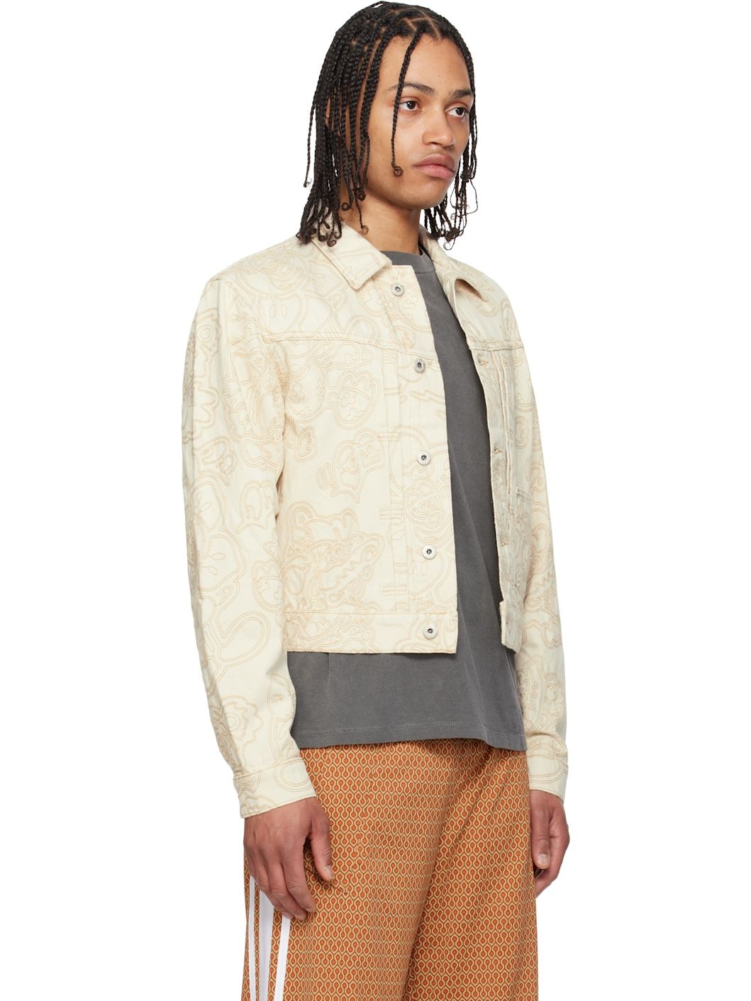 Off-White Kenzo Paris VERDY Edition Embroidered Trucker Jacket - 2