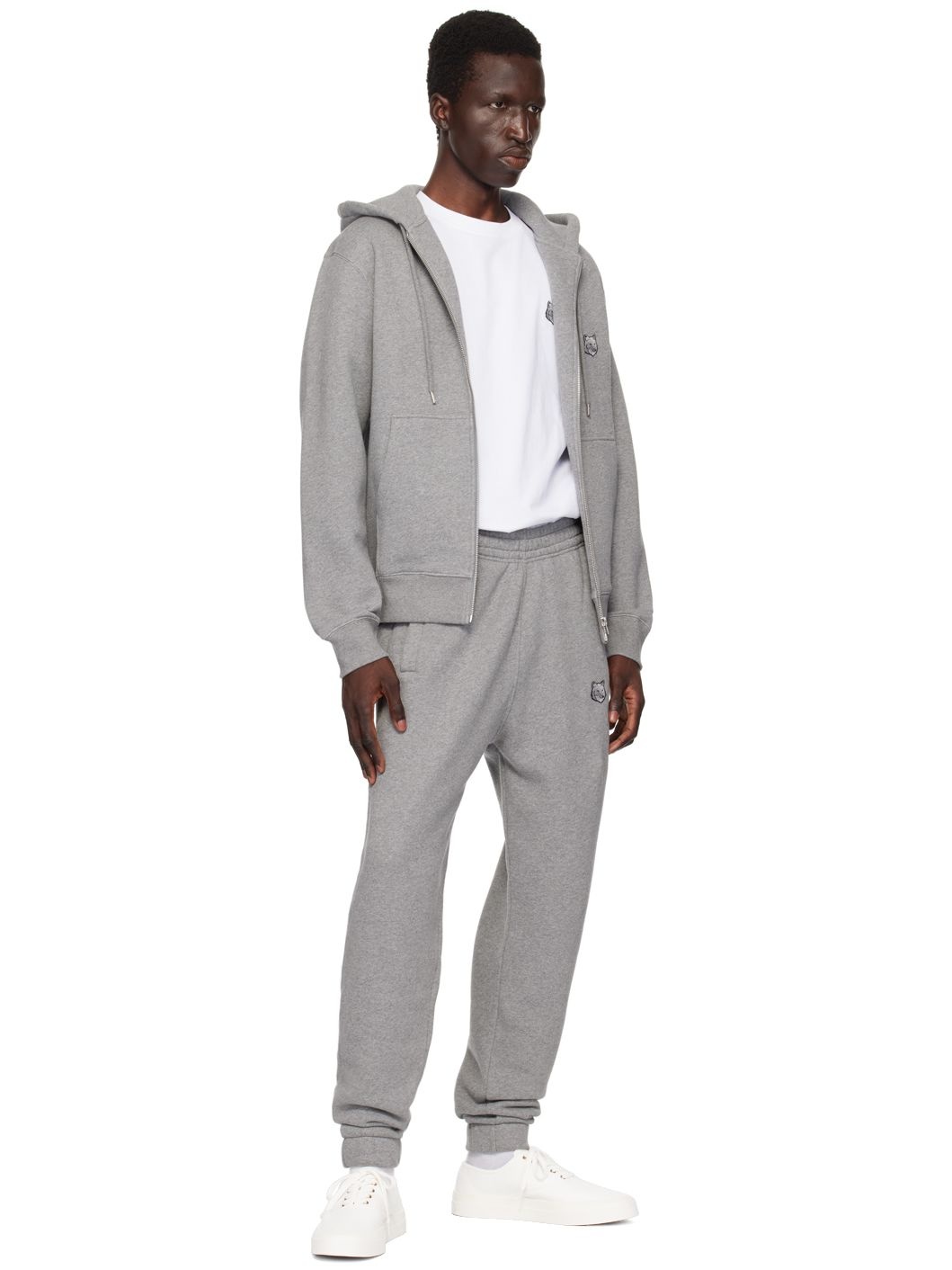 Gray Bold Fox Head Sweatpants - 4