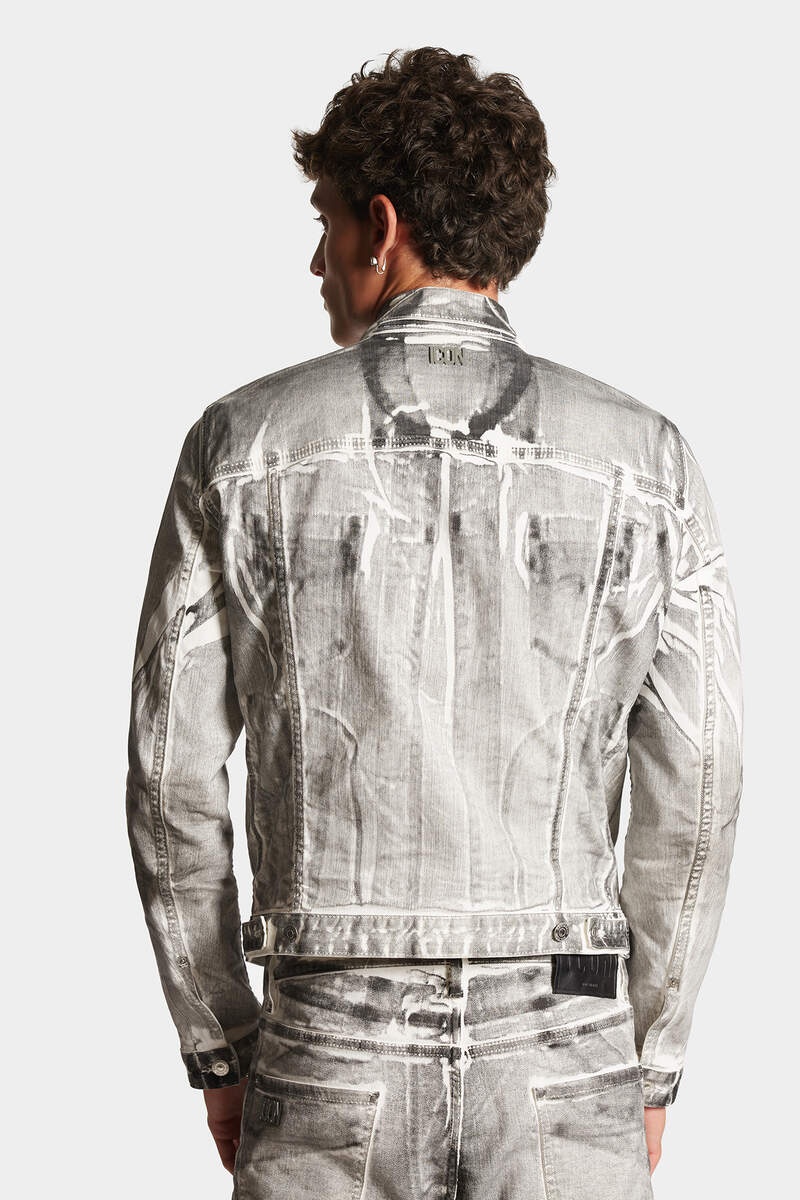 ICON WHITE COAL WASH DAN JEANS JACKET - 4