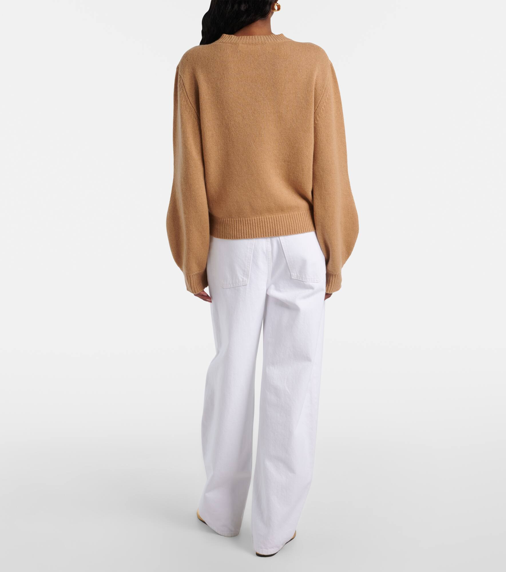 Patch-appliqué cashmere sweater - 3