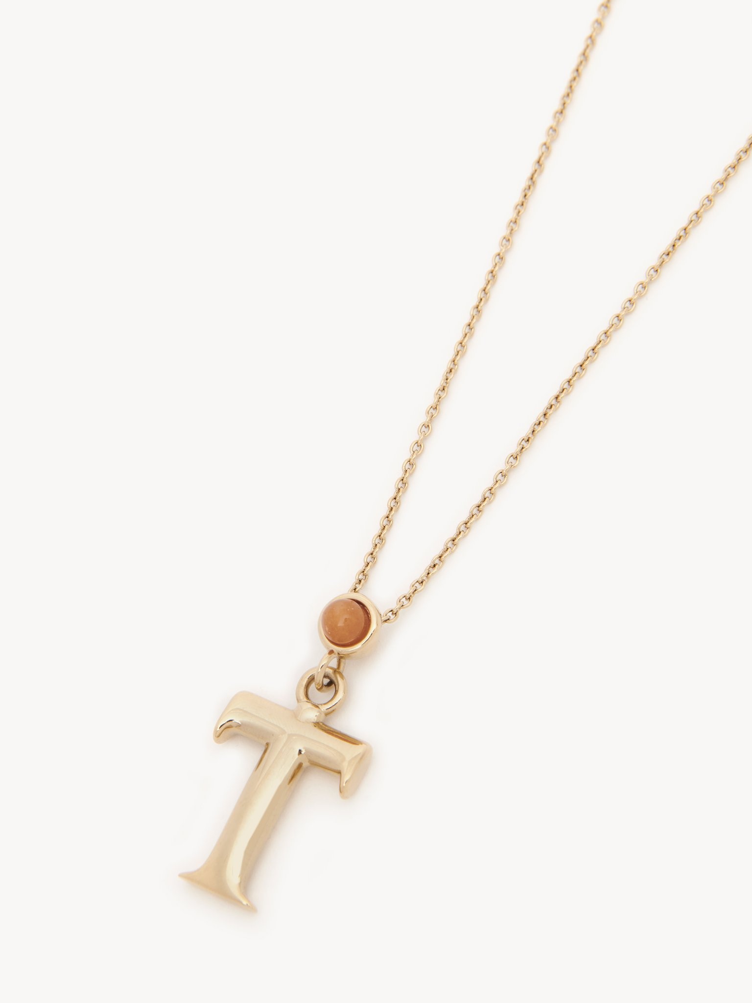 ALPHABET NECKLACE WITH PENDANT T - 2