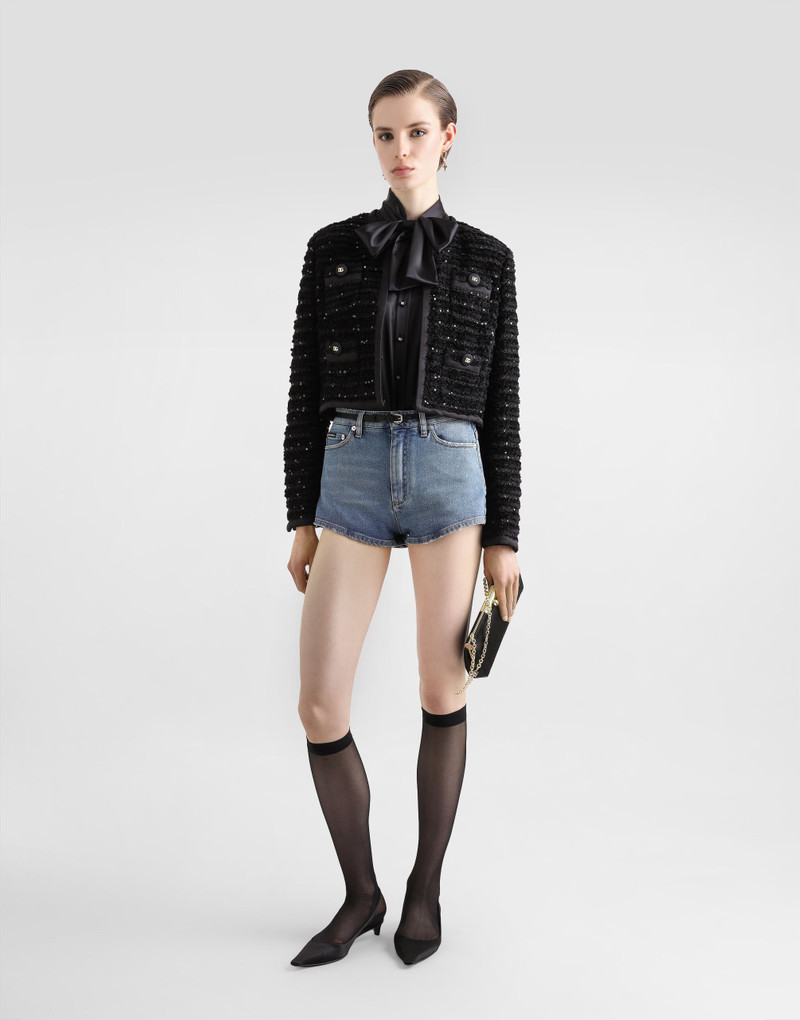 Dolce & Gabbana Satin shirt with pussy-bow outlook