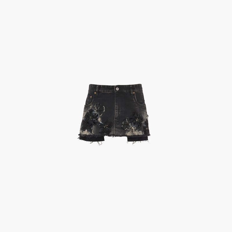 Miu Miu Black denim miniskirt outlook