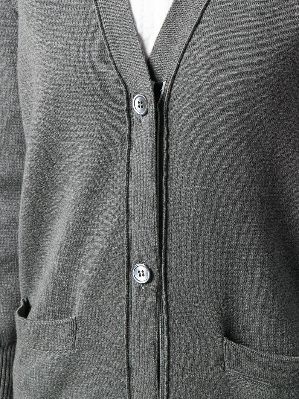 4-Bar v-neck long cardigan - 5