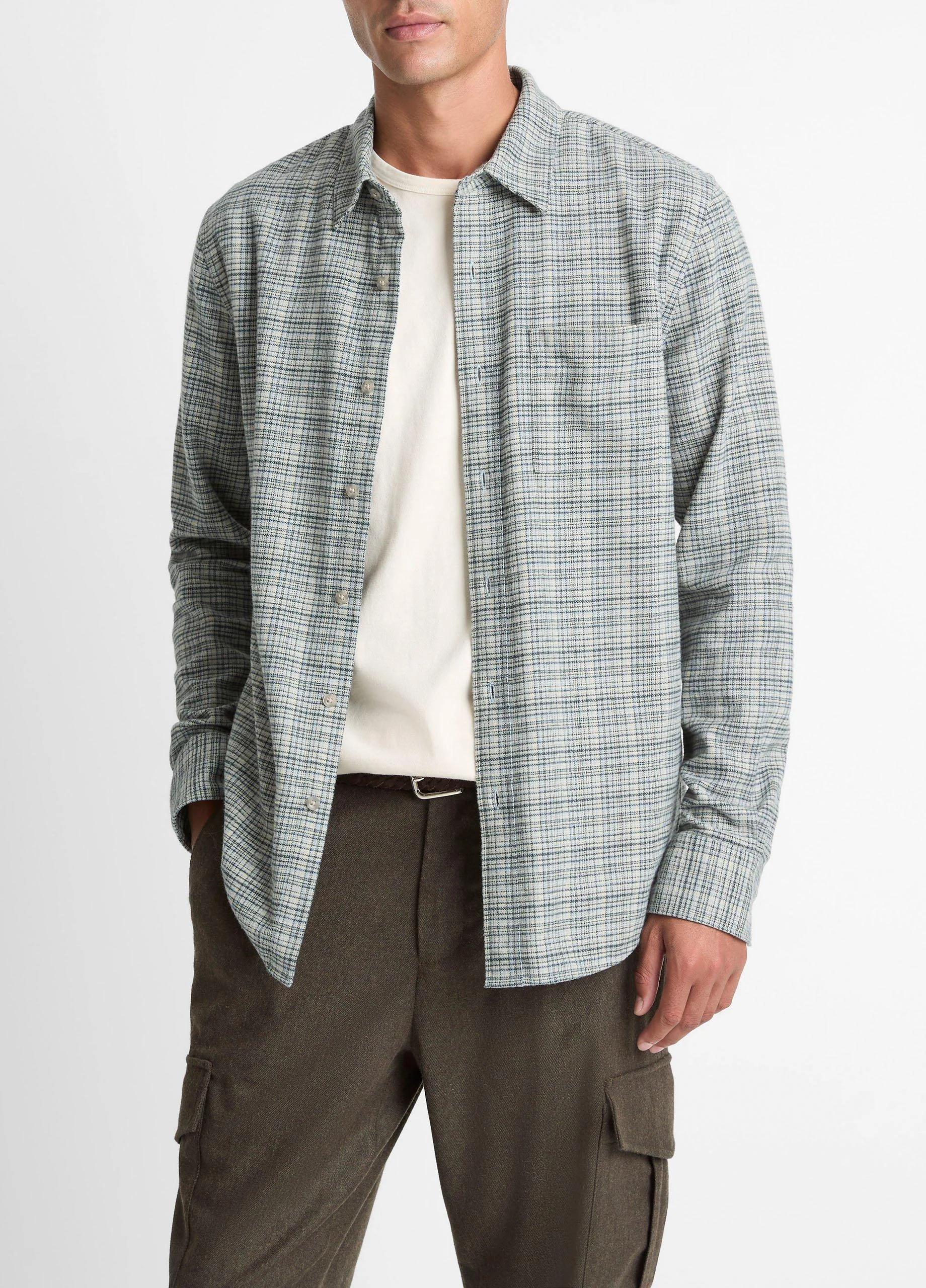 Highclere Plaid Cotton Button-Front Shirt - 1