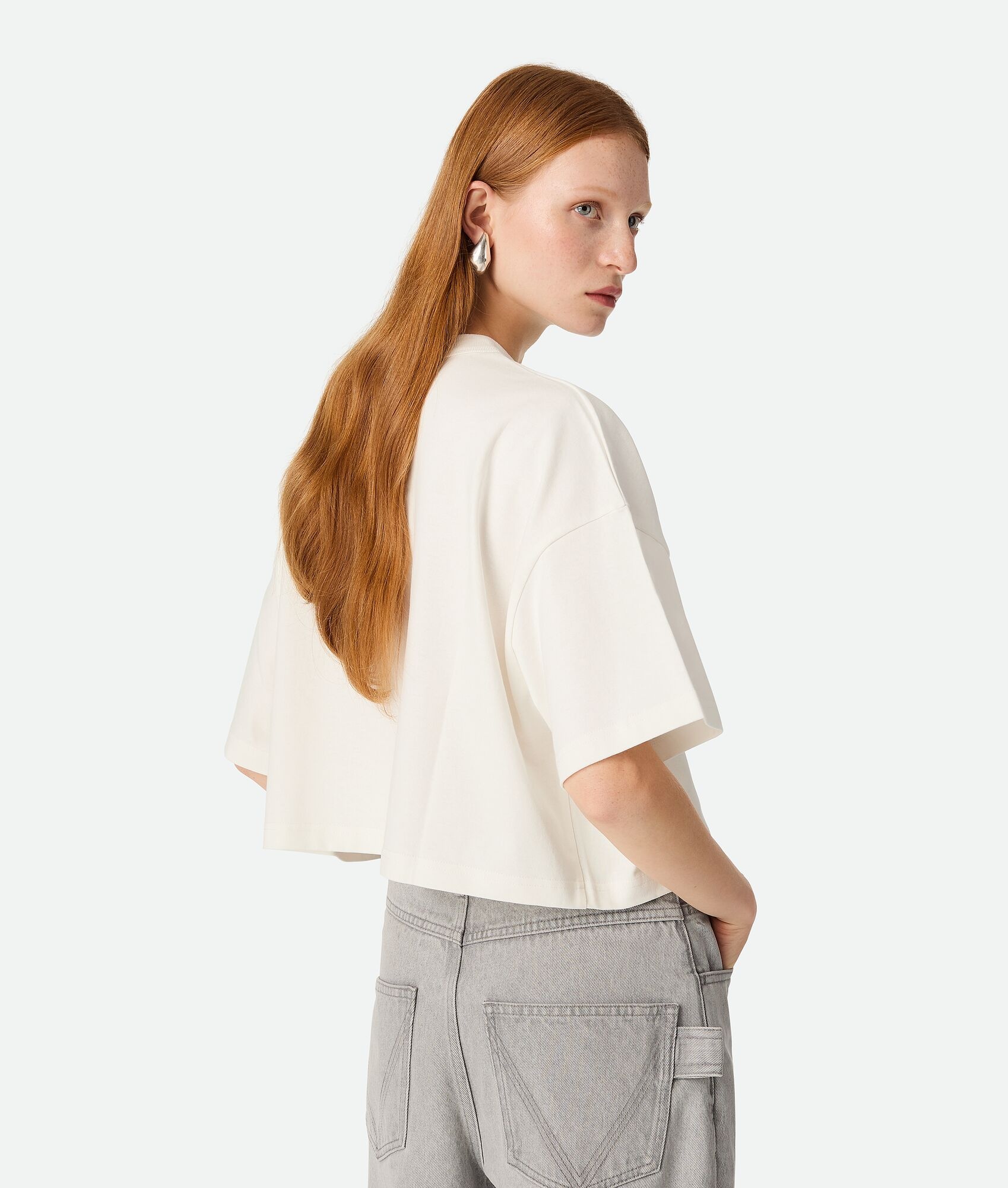 ■BOTTEGA VENETA■ Soft Cotton Jersey Short Sleeve T-Shirt W Bottega Veneta Soft Cotton Jersey T-Shirt | REVERSIBLE