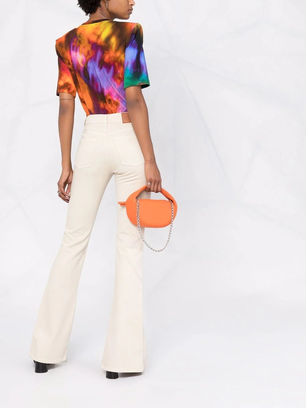 high-waisted flared jeans - 6