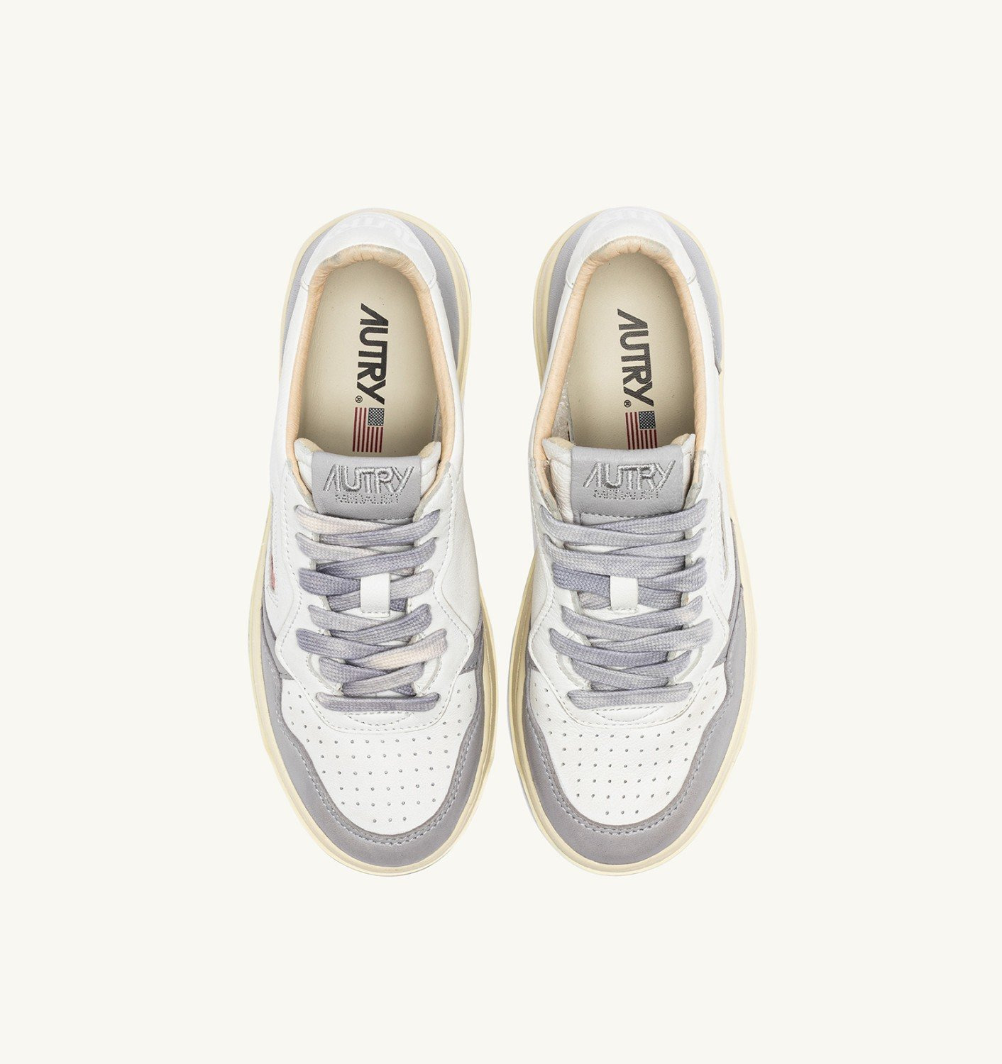 MEDALIST LOW SNEAKERS IN WHITE AND VAPOR LEATHER - 5